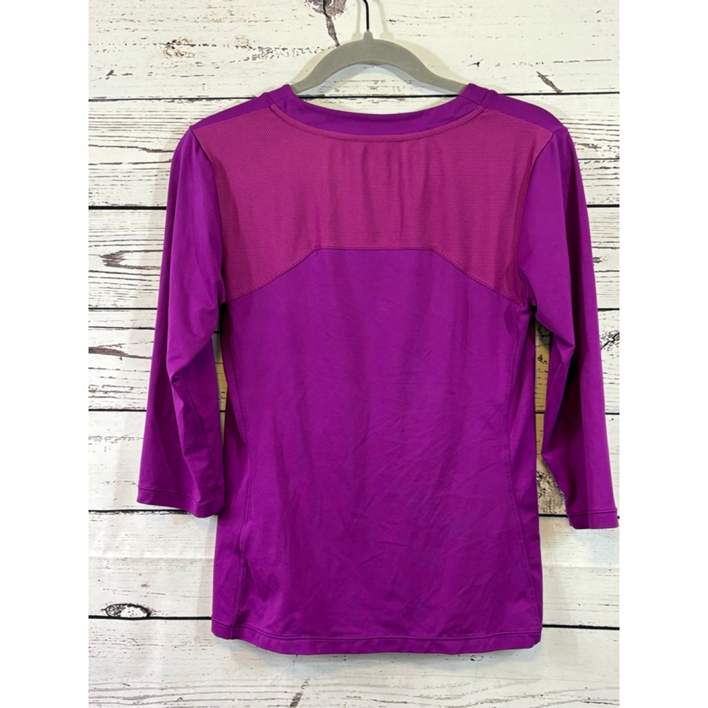 Women's Nike Purple Dri-FIT Long Sleeve Tee L - Picture 4 of 4